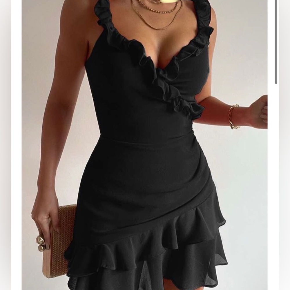 Black runaway dress
